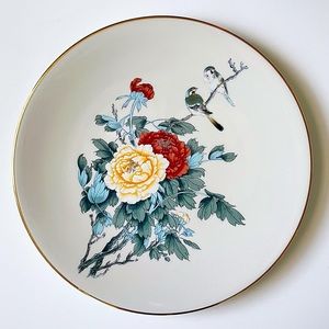 Pickard | Vintage Handpainted Plate Birds & Flowering Branch 9.5"W
